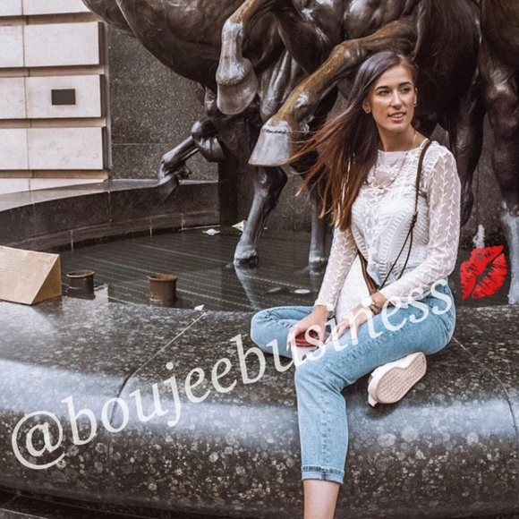 ZARA Semi-Sheer Embroidered Top - Picture 6 of 8